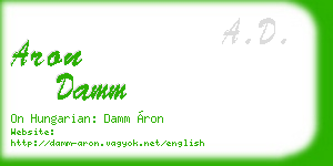 aron damm business card